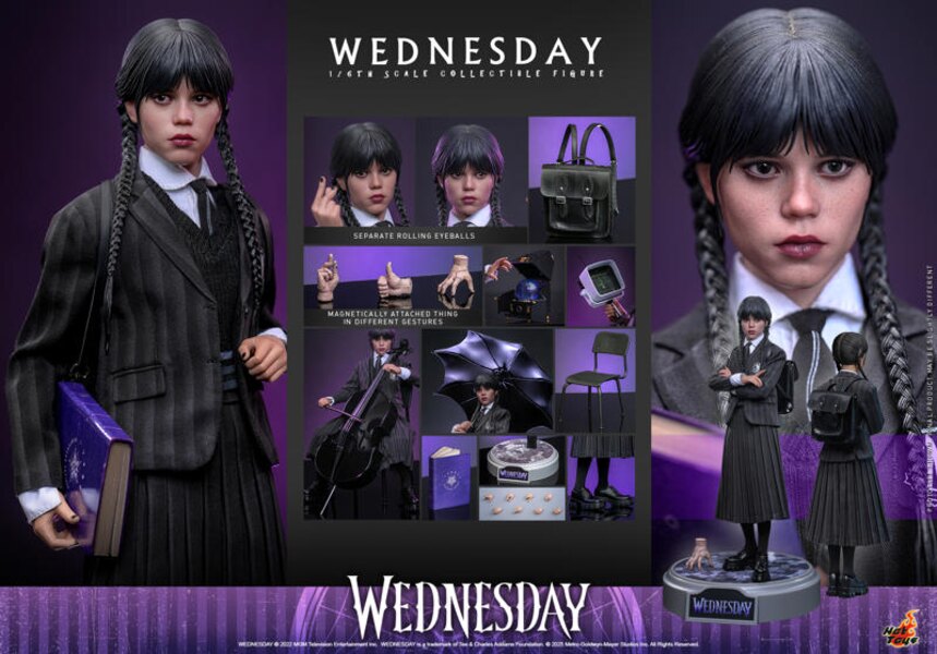 Intricate design of the Wednesday Addams figure