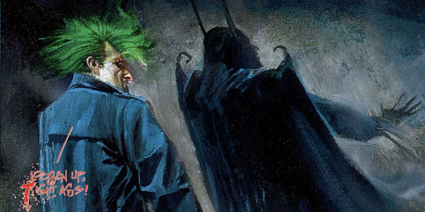 The Joker talks to Batman in Arkham Asylum: A Serious House on Serious Earth.