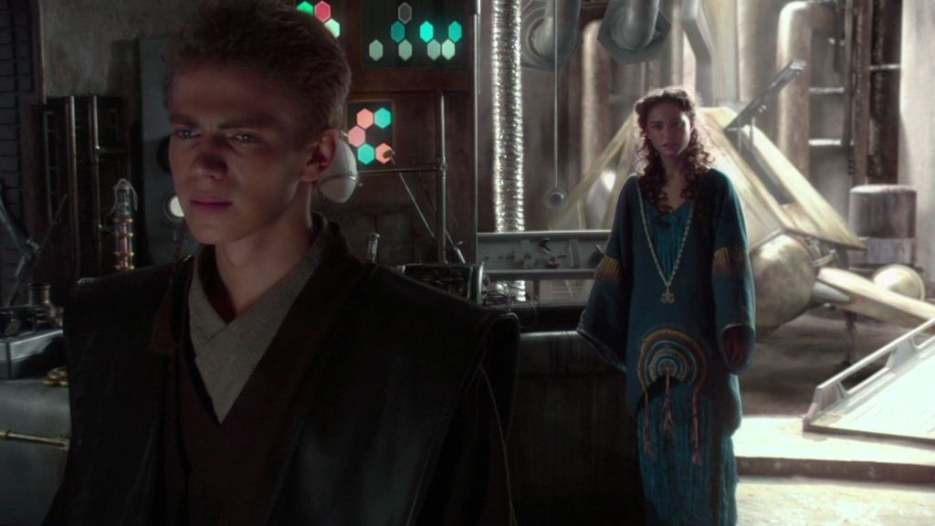 Anakin and Padme in Star Wars: Attack of the Clones