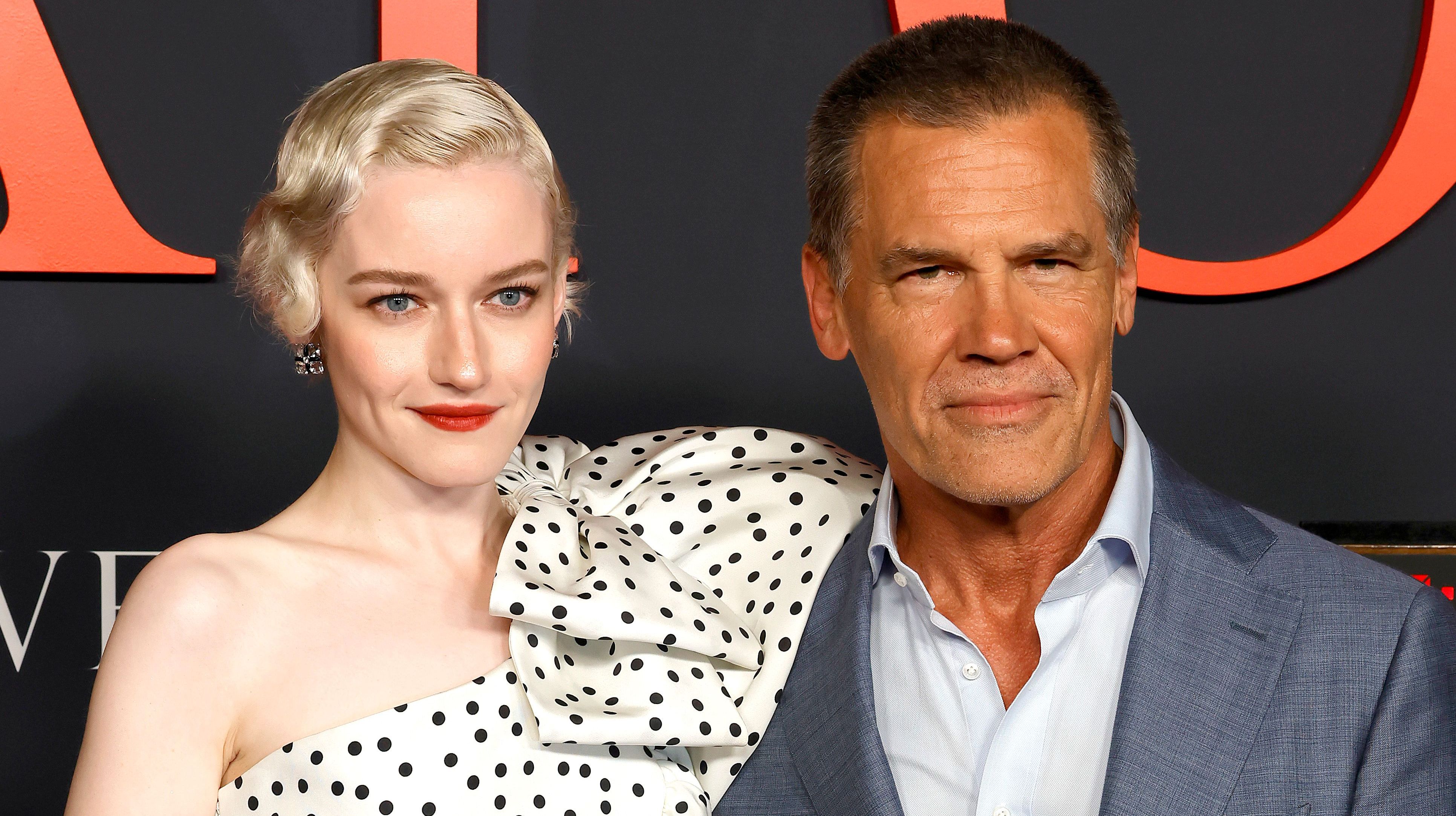Julia Garner and Josh Brolin attend the Los Angeles premiere of Warner Bros. and New Line’s ‘Weapons’ at the United Theater on Broadway on July 31, 2025.