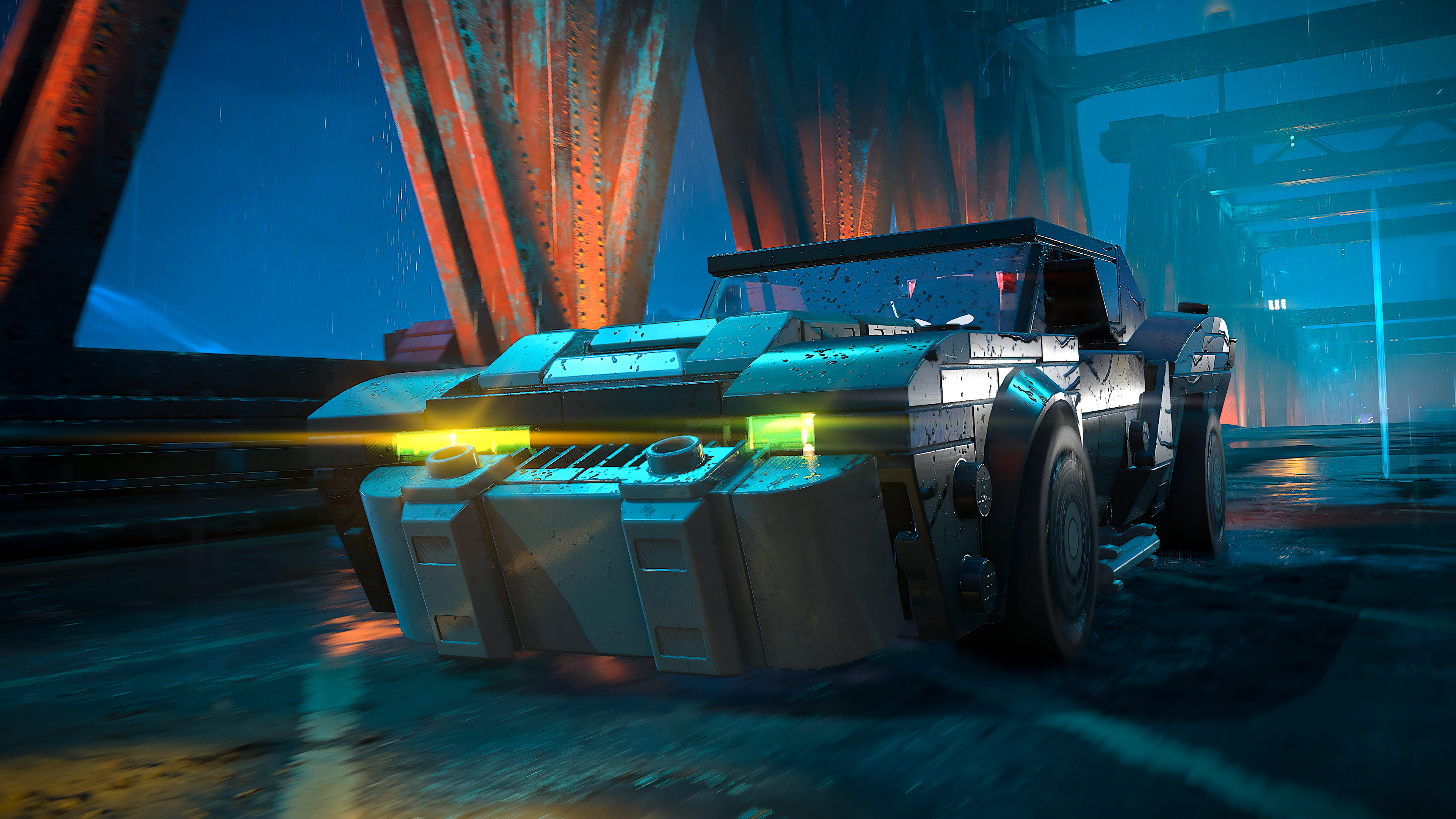 Screenshot of LEGO Batmobile from the videogame