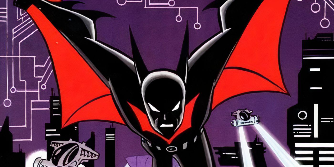 Batman Beyond on the cover of his premiere comic.