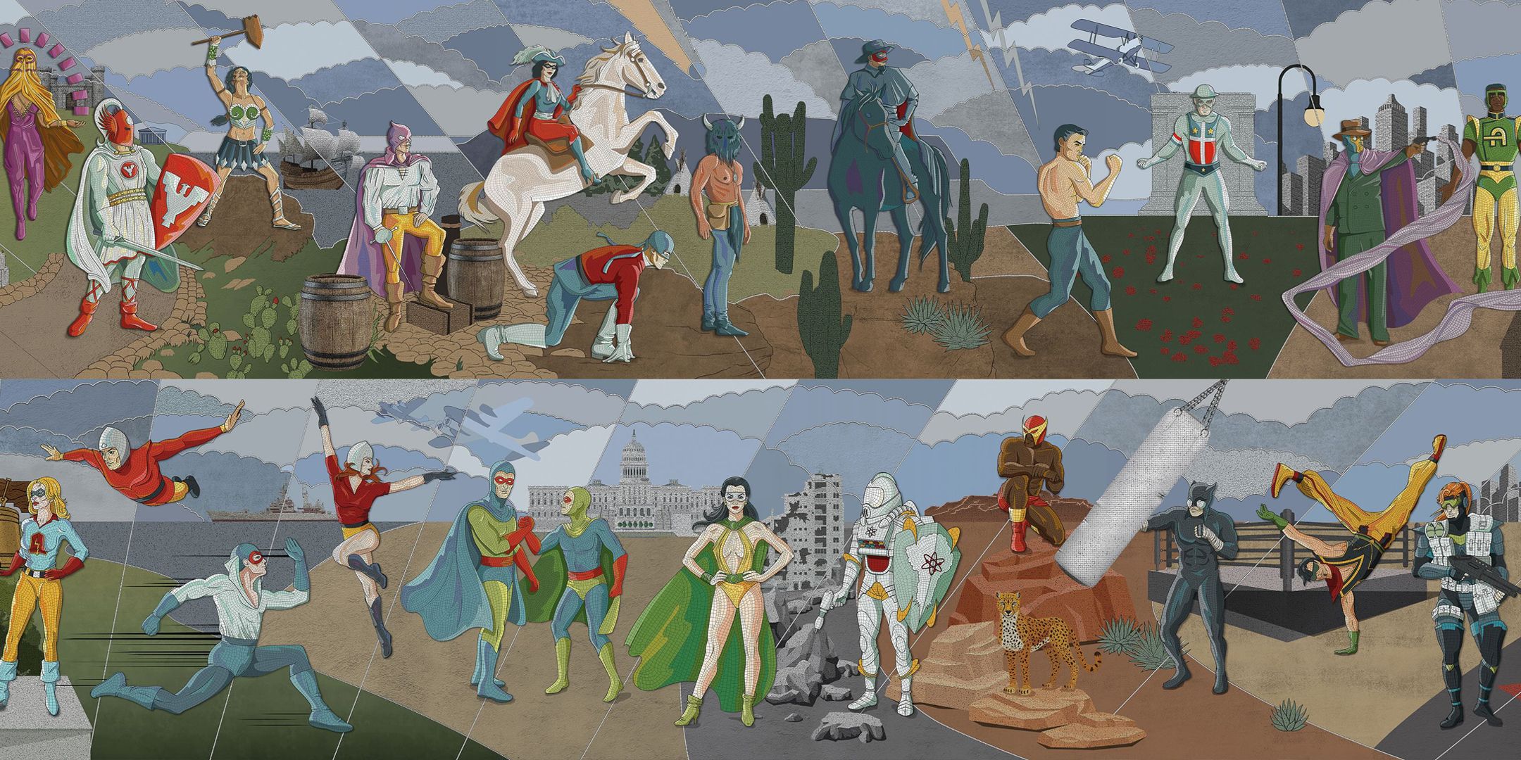 Every Hero Teased by James Gunn in Superman's Hall of Justice Mural