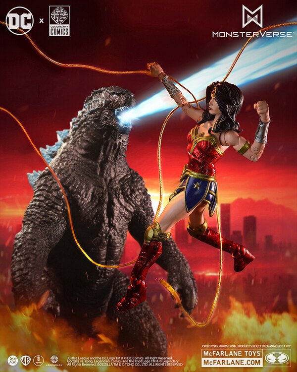 McFarlane Toys DC Monsterverse Wonder Woman vs Atomic Blast Godzilla 2-Pack