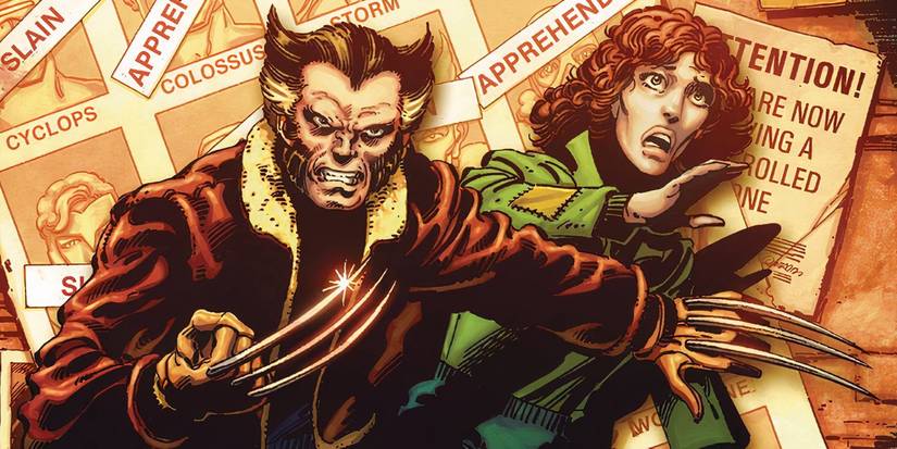 Wolverine protecting Kitty Pryde