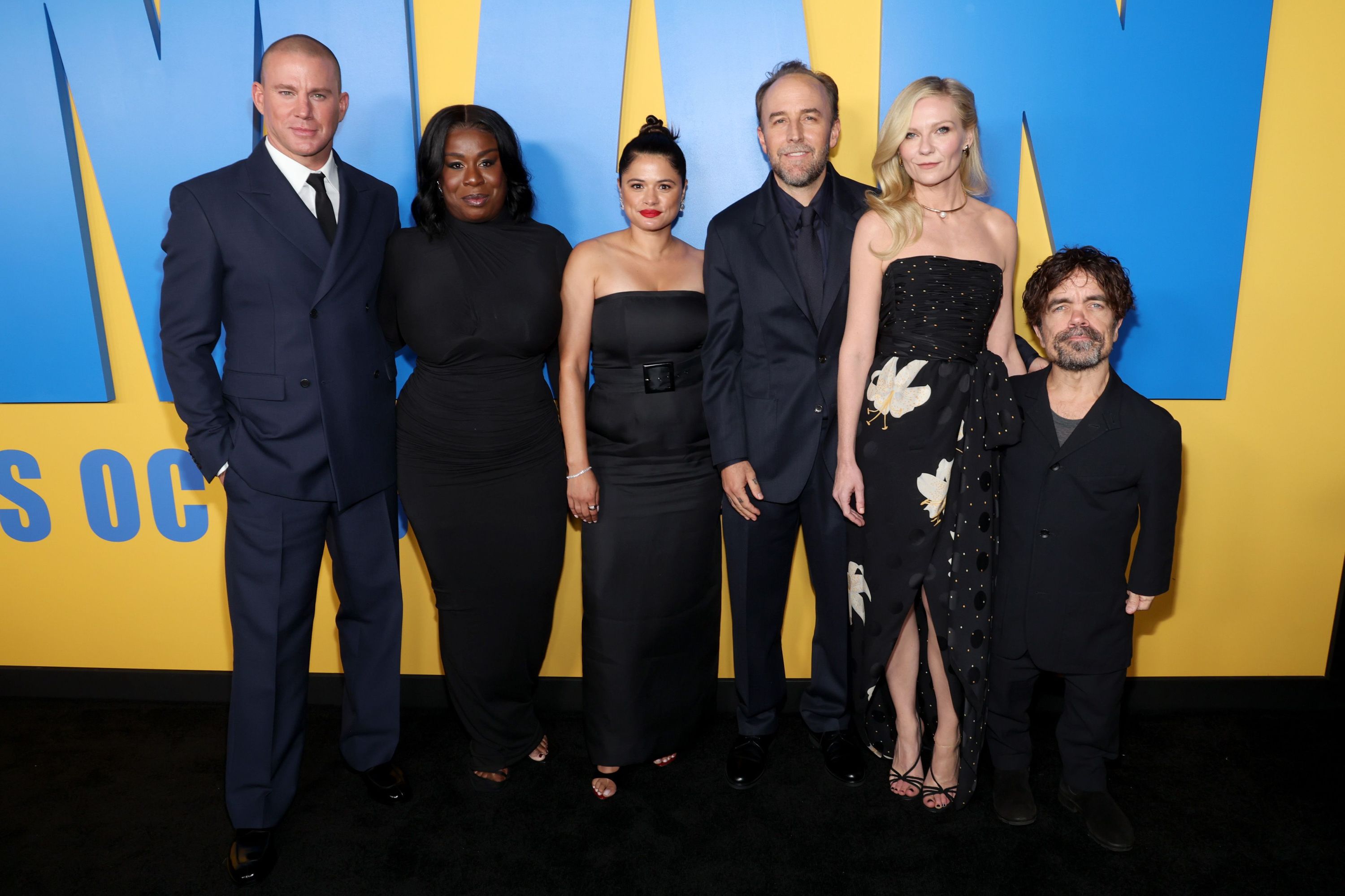 Channing Tatum, Uzo Aduba, Melonie Diaz, Derek Cianfrance, Kirsten Dunst and Peter Dinklage at the Roofman premiere