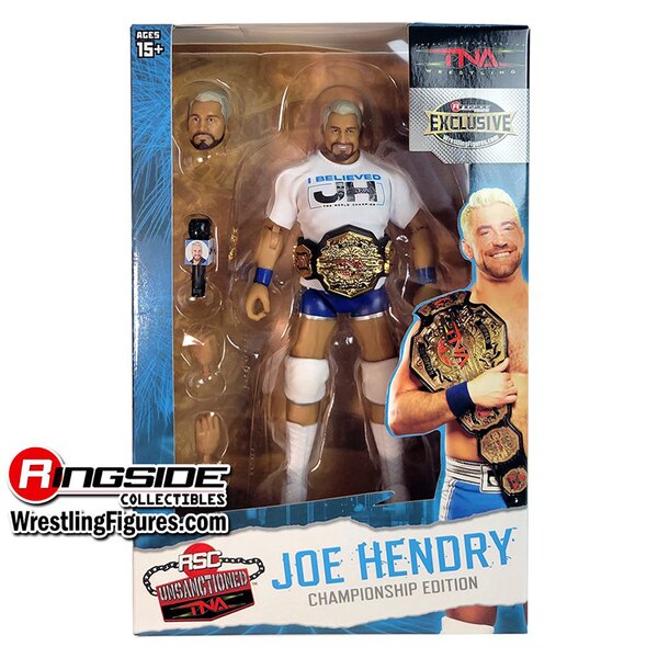 Joe Hendry with TNA Championship belt - side view