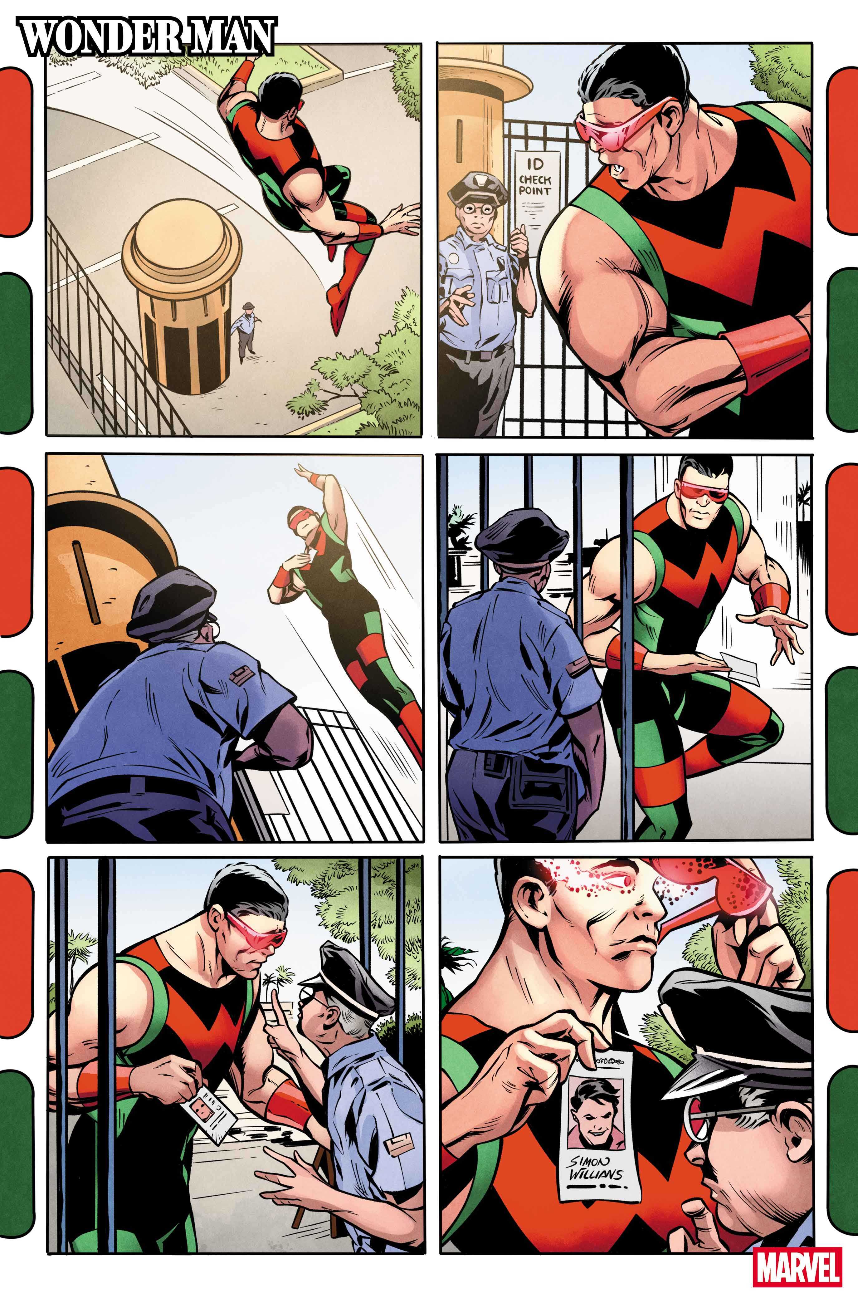 Wonder Man shows off his ID