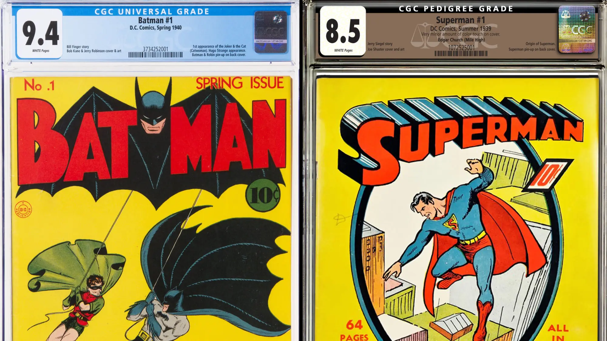 Blockbuster High Grade Superman #1 & Batman #1 $13M Sale Sets Record