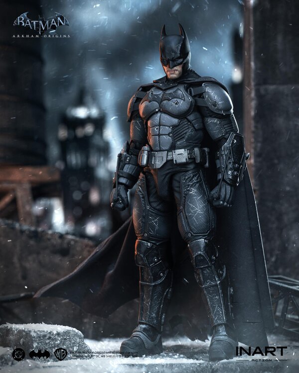 INART Action Batman: Arkham Origins - Batman (Battle Damaged Version) Action Figure Official Images
