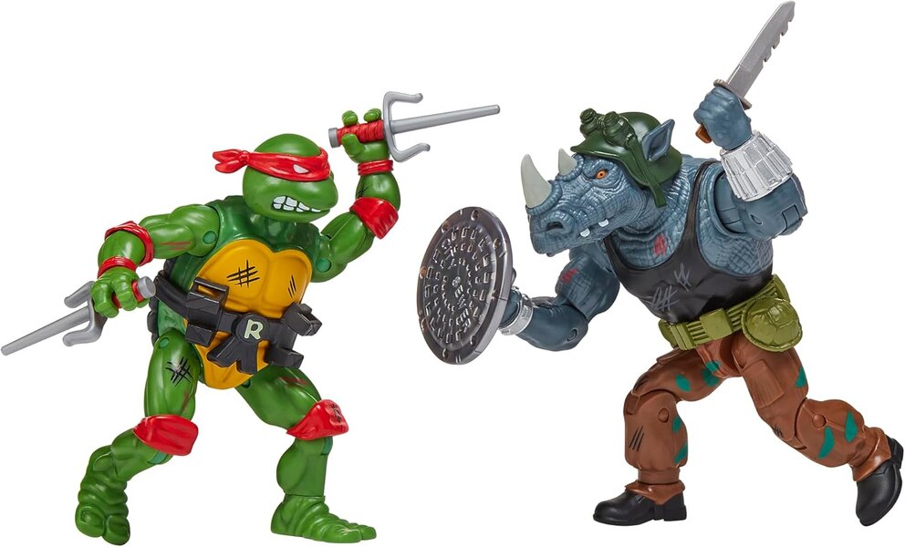 Teenage Mutant Ninja Turtles Classic Remastered Raph vs. Rocksteady 2-Pack From Playmates Toys