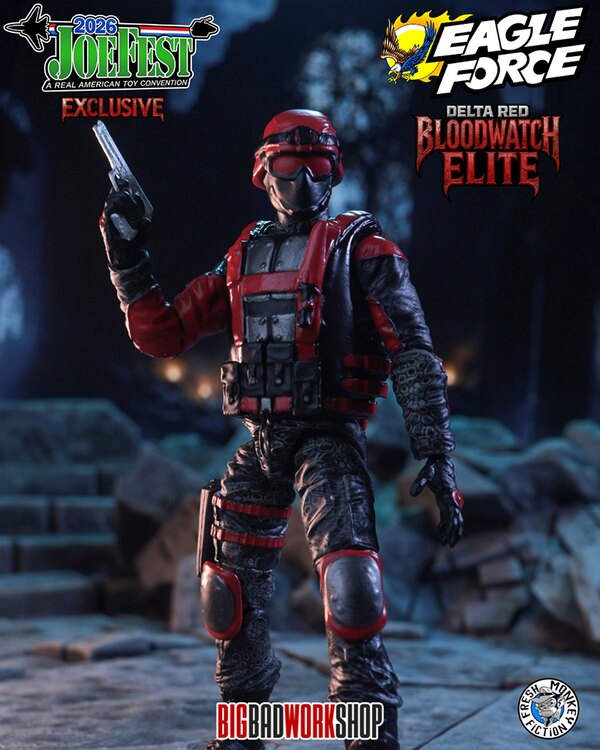 BigBadWorkshop The Operation: Monster Force Delta Red Bloodwatch Elite 1/18 Figure (Joefest 2026 Exclusive)