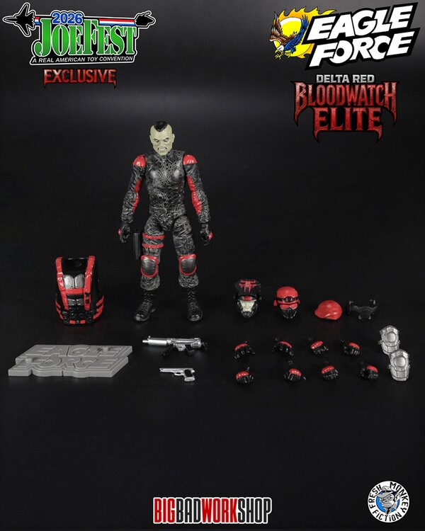 BigBadWorkshop The Operation: Monster Force Delta Red Bloodwatch Elite 1/18 Figure (Joefest 2026 Exclusive)