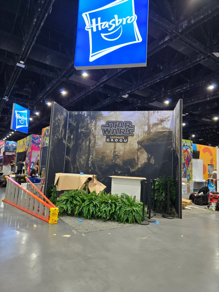 Hasbro booth build at San Diego Comic-Con 2026