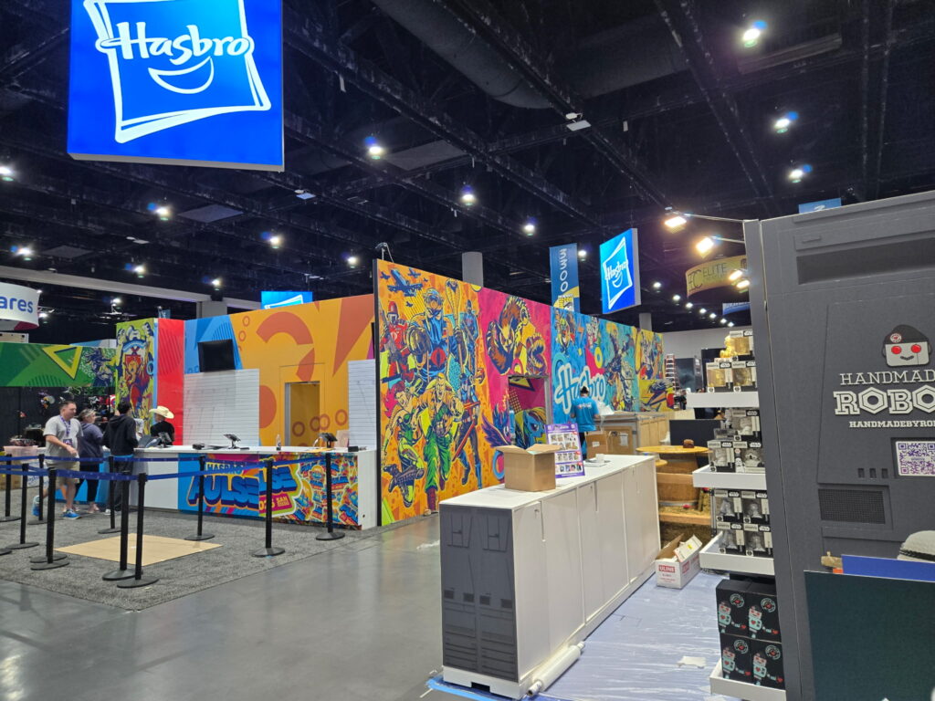 Hasbro booth build at San Diego Comic-Con 2026