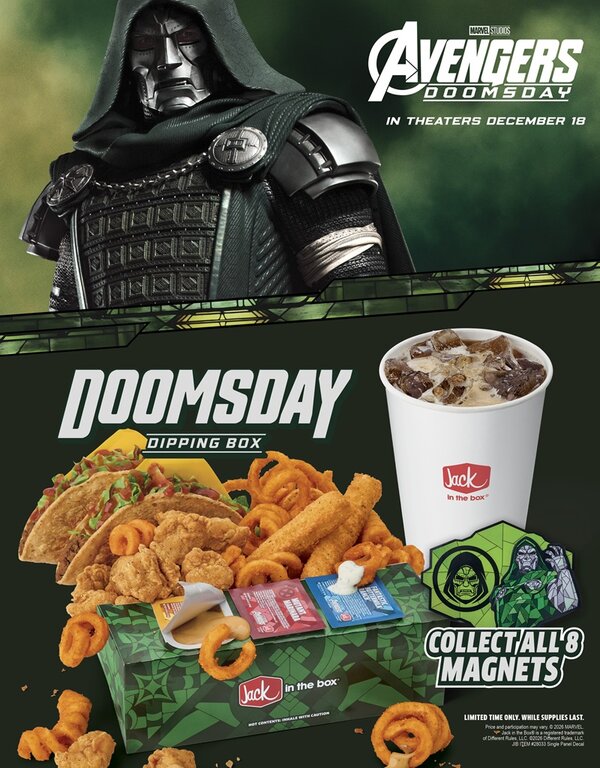 Jack in the Box Avengers Doomsday Menu