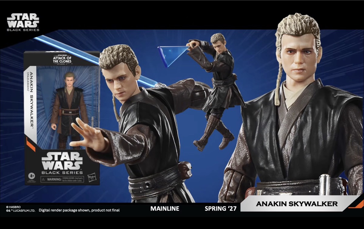 Star Wars The Black Series Padawan Anakin Skywalker from Attack of the Clones.